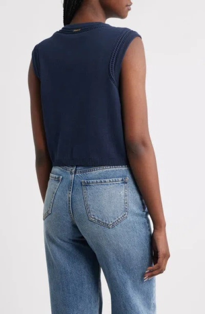 Cleobella Jade Open Stitch Sweater Tank In Blue