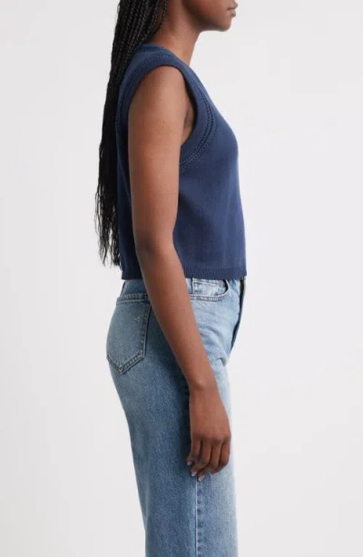 Cleobella Jade Open Stitch Sweater Tank In Blue