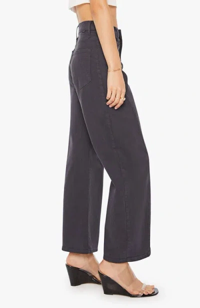 Mother Womens Faded Black The Half-pipe Flood Stretch-denim Blend Jeans