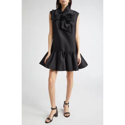 Zimmermann Sleeveless Bow Mini Dress In Black