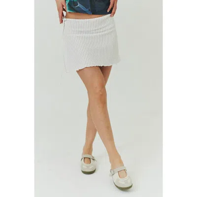 Find Me Now Addison Side Tie Mesh Miniskirt In White
