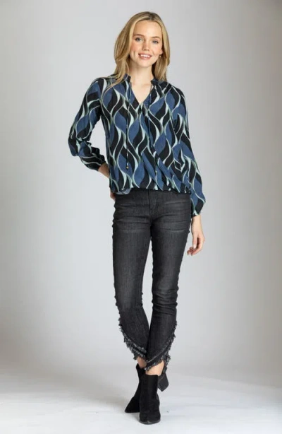 Apny Printed Top In Blue
