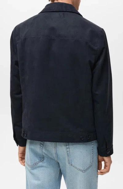 Mango Men's Suede Leather-effect Overshirt In Multi