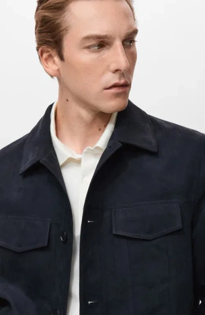 Mango Men's Suede Leather-effect Overshirt In Multi