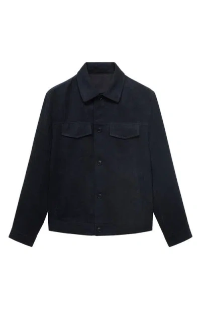Mango Men's Suede Leather-effect Overshirt In Multi