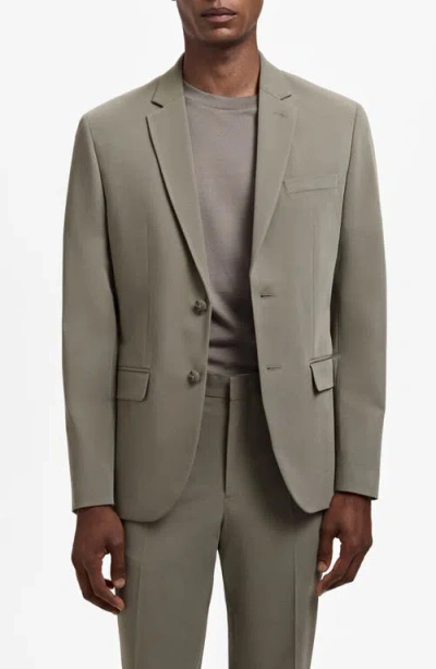 Mango Slim Fit Suit Jacket In Green