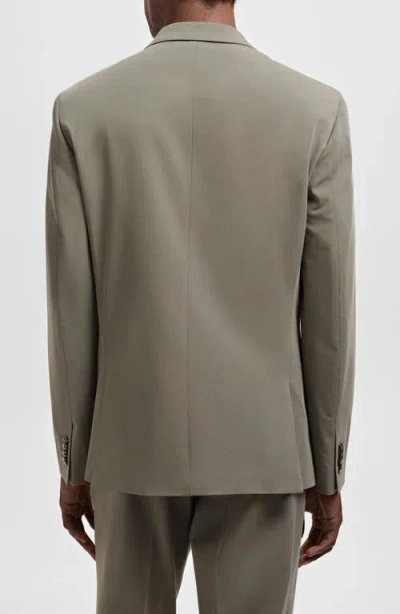 Mango Slim Fit Suit Jacket In Green