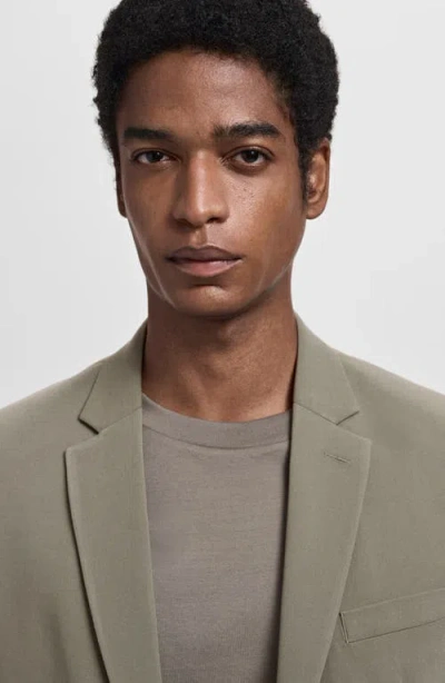 Mango Slim Fit Suit Jacket In Green