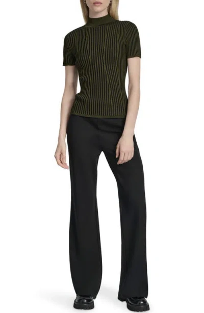 Dkny Mock Neck Knit Top In Multi