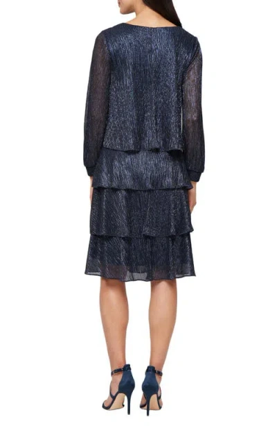 Sl Fashions Women'sâ Short V-neck Bodre Dress In Blue