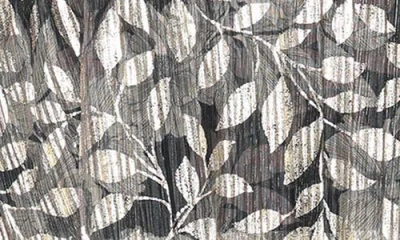 Sl Fashions Women'sâ Tea Length Printed Lurex Midi Dress In Gray