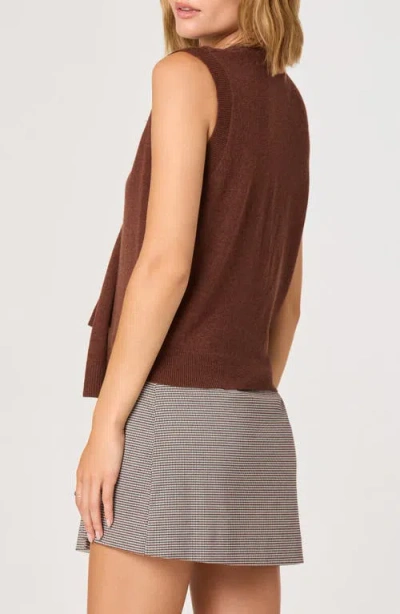 Astr The Label Scarf Tie Sleeveless Sweater In Brown