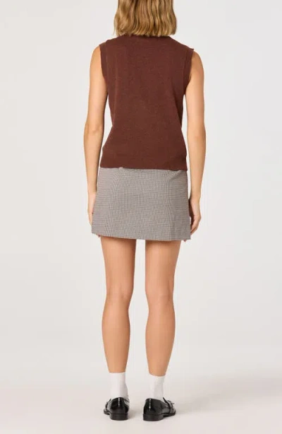 Astr The Label Scarf Tie Sleeveless Sweater In Brown