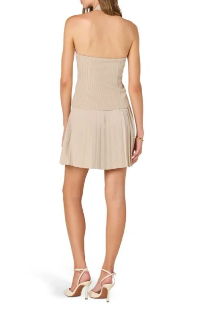 Astr Women's V-neck Vest Combo Dress In Neutral