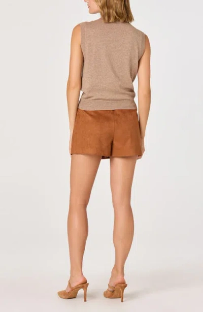 Astr The Label Scarf Tie Sleeveless Sweater In Brown