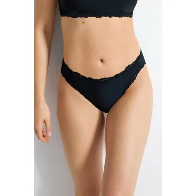 B.tempt'd By Wacoal Future Foundation Lace Trim Briefs In Black