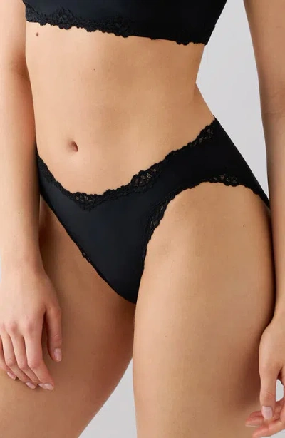 B.tempt'd By Wacoal Future Foundation Lace Trim Briefs In Black