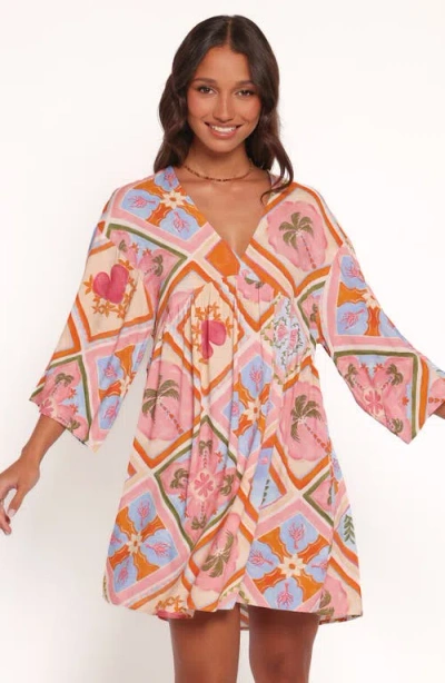 Petal And Pup Petal & Pup Zanna Long Sleeve Minidress In Multi