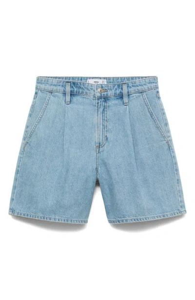 Mango Dart Bermuda Shorts In Blue