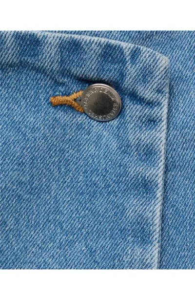 Mango Wrapped Denim Skort Medium Blue In Blue