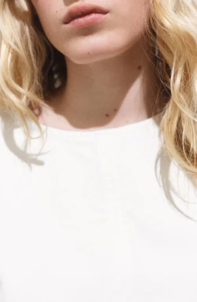 Mango Barrel Jeans With Double Belt Off White In White