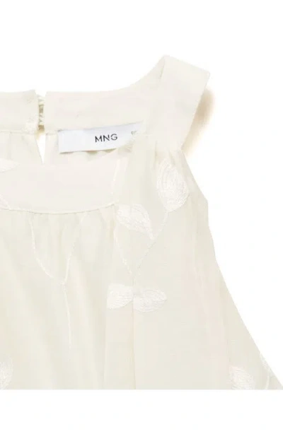 Mango Halter-neck Top With Knot Detail Ecru In White