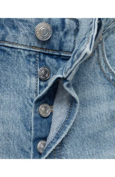 Mango Women's Frayed Hem Denim Shorts In Blue