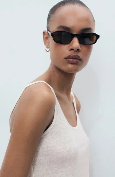 Mango Women's Strappy Linen Top In White