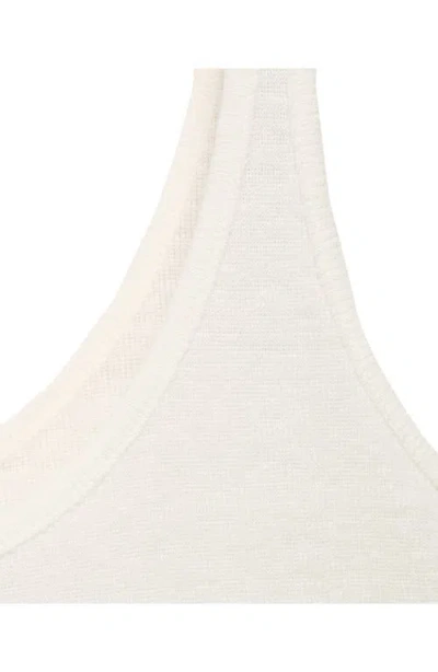 Mango Women's Strappy Linen Top In White