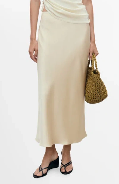 Mango Women's Midi Satin Skirt In Neutral