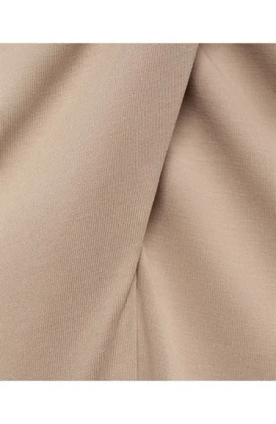 Mango Long Halter Wrap Dress Light/pastel Grey In Brown