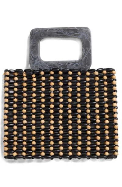 L*space Lspace Chiado Wooden Bead Bag In Black