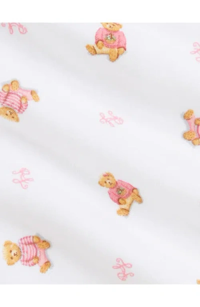 Ralph Lauren Cotton Interlock Footie, Bib & Hat Set In Multi