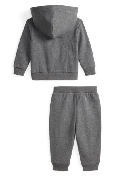 Ralph Lauren Magic Fleece Hoodie & Joggers Set In Gray