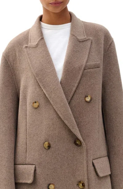 Rag & Bone Vasso Double Breasted Wool Blend Coat In Brown