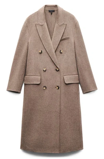 Rag & Bone Vasso Double Breasted Wool Blend Coat In Brown
