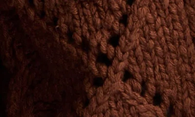 Lucky Brand Women's Cropped Cable Cardigan Sweater In Brown