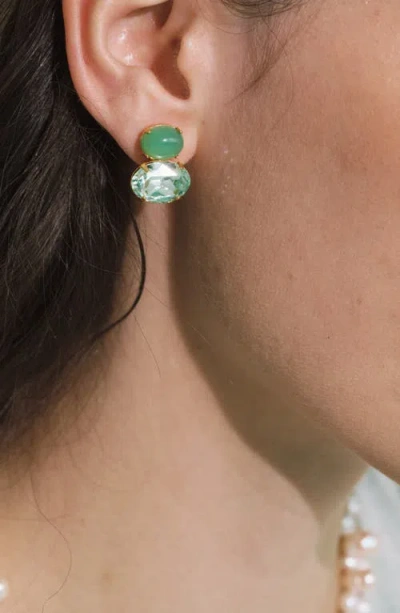 Jennifer Behr Yvette Earrings In Green