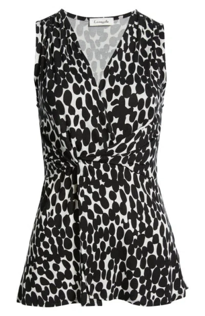 Loveappella Twist Front Sleeveless Top In Multi