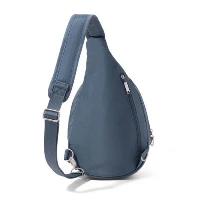 Baggallini Securtex Anti-theft Multi Zip Sling In Blue