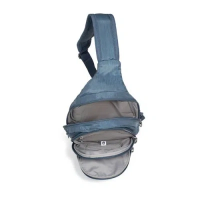 Baggallini Securtex Anti-theft Multi Zip Sling In Blue