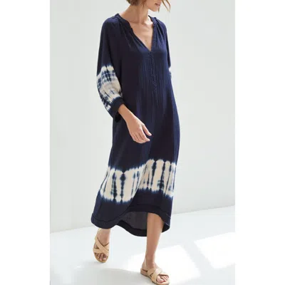 Ocean + Main Ocean+main Tie Dye Gauze Dress With Pockets In Multi