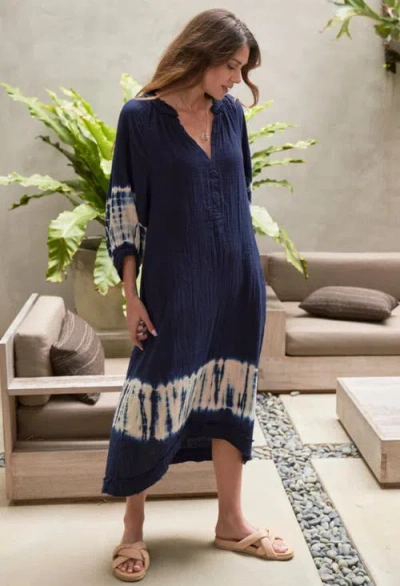 Ocean + Main Ocean+main Tie Dye Gauze Dress With Pockets In Multi