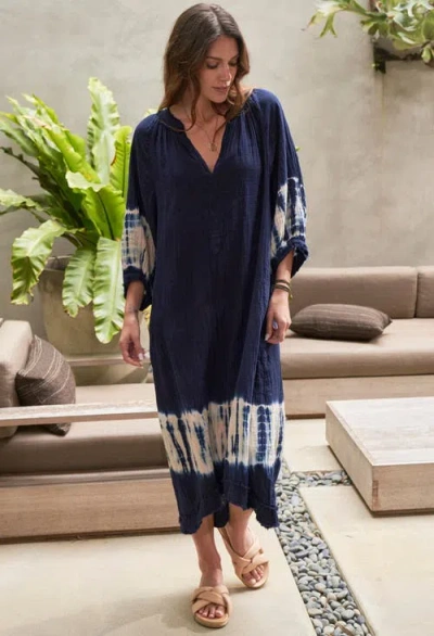 Ocean + Main Ocean+main Tie Dye Gauze Dress With Pockets In Multi