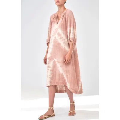 Ocean + Main Ocean+main Tie Dye Gauze Dress With Pockets In Multi