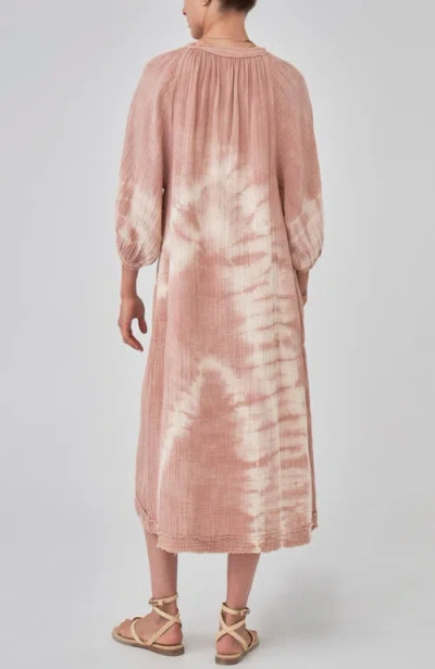 Ocean + Main Ocean+main Tie Dye Gauze Dress With Pockets In Multi