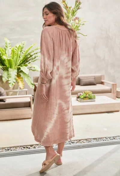 Ocean + Main Ocean+main Tie Dye Gauze Dress With Pockets In Multi