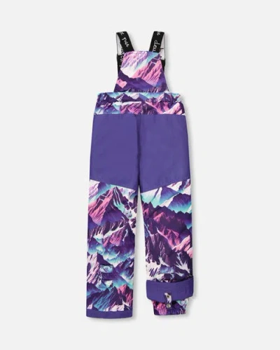 Deux Par Deux Two-piece Play Snowsuit Mountain In Purple