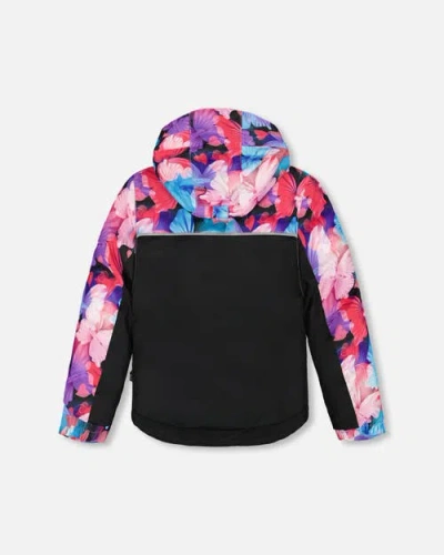 Deux Par Deux Two-piece Play Snowsuit Butterfly In Black