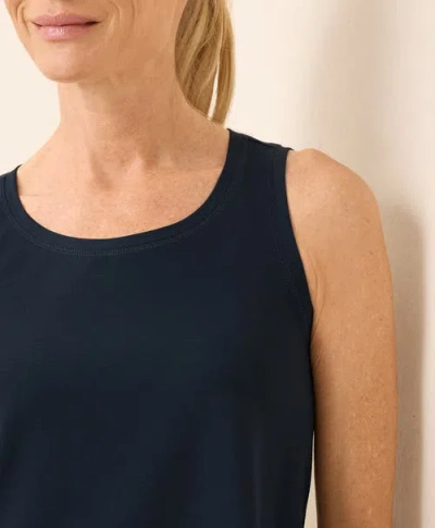 Pact Luxe Stretch Jersey Swing Tank In Blue